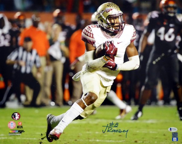 L.A. Rams Jalen Ramsey Framed In Suede Signed 16X20 Photo Jsa Coa