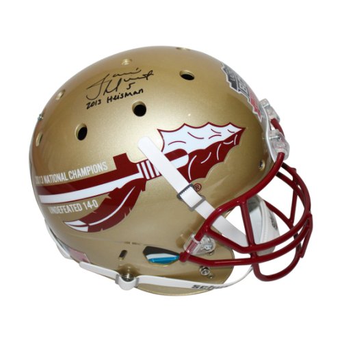 Jameis Winston Autographed Signed Florida State Seminoles Schutt 2013 National Championship Replica Full Size Helmet with 2013 Heisman Inscription - PSA/DNA Authentic