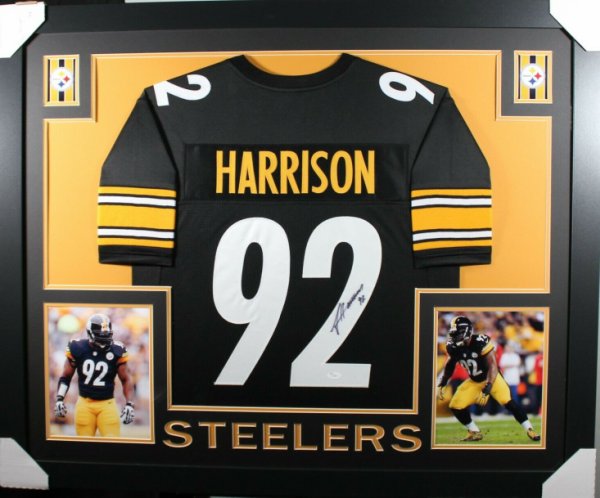 Autographed/Signed James Harrison Pittsburgh White Football Jersey Beckett BAS COA 