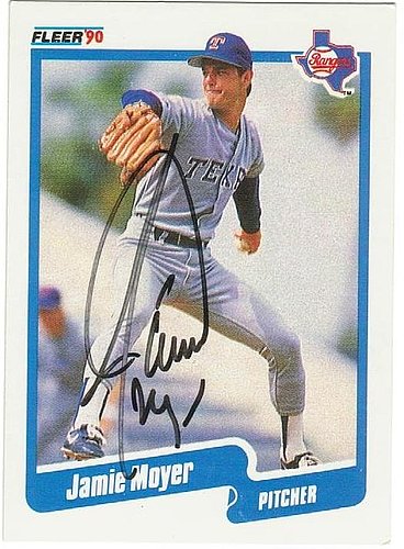 Jamie Moyer Texas Rangers Autographed Signed 1990 Fleer Card - COA Included