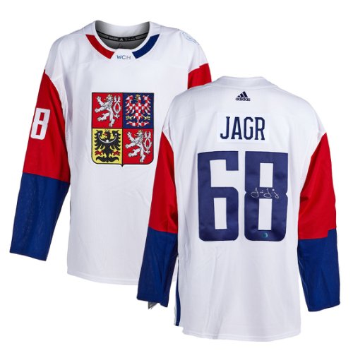Jaromir Jagr Signed Jersey Capitals Pro Red 2017-2019 Adidas - NHL Auctions