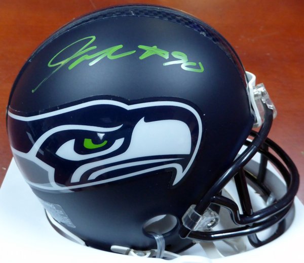 Jarran Reed Autographed Signed Seattle Seahawks Mini Helmet In Green Mcs Holo