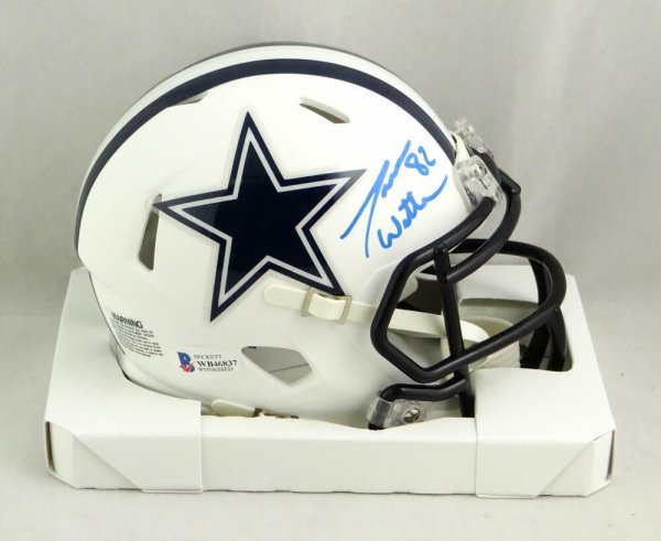 Jason Witten Autographed Dallas Cowboys Salute to Service Speed Mini  Helmet-Beckett W Hologram *Blue