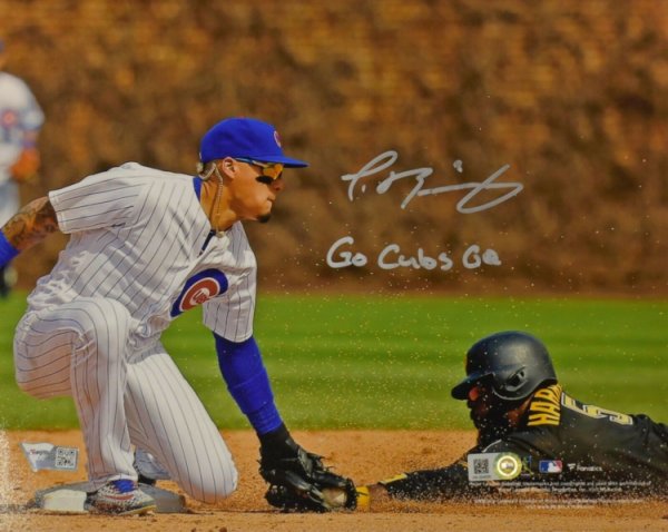 javier baez autographed baseball