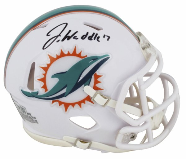 Jaylen Waddle Miami Dolphins Autographed SM Deluxe Framed White