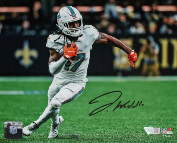 Jaylen Waddle Miami Dolphins Autographed SM Deluxe Framed White