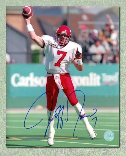 Jeff Garcia Calgary Stampeders Autographed Signed CFL Football 8x10 Photo