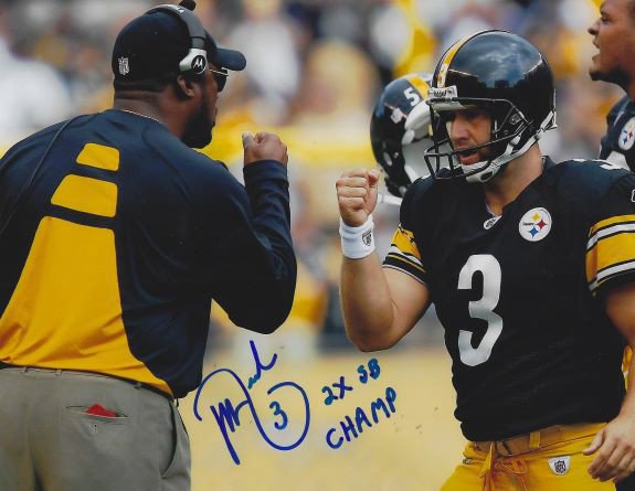 Autographed JEFF REED Pittsburgh Steelers Mini Helmet - Main Line Autographs