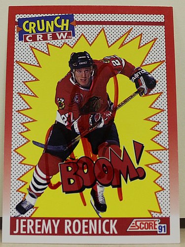 Jeremy Roenick autographed Hockey Card (Chicago Blackhawks