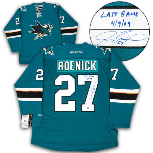 Jeremy Roenick San Jose Sharks Autographed Signed & Dated Last Game Reebok Premier Hockey Jersey