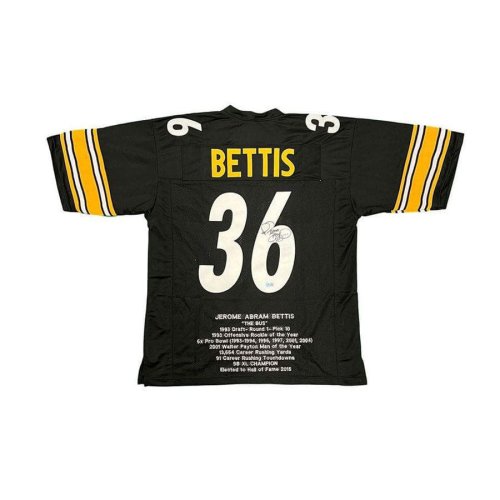 Jerome Bettis Pittsburgh Steelers Autographed Black Mitchell & Ness  Authentic Jersey