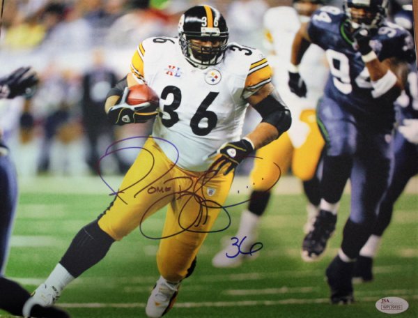 Pittsburgh Steelers #36 Jerome Bettis Autographed Mitchell & Ness Home  Jersey