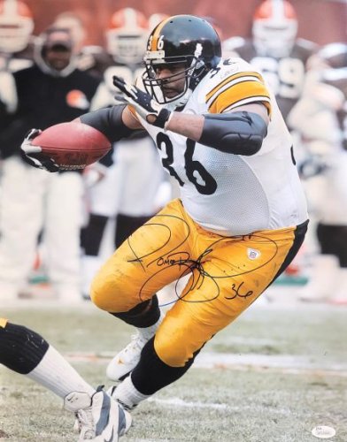 Jerome Bettis Pittsburgh Steelers Fanatics Authentic Autographed 16 x 20  White Jersey Running Photograph