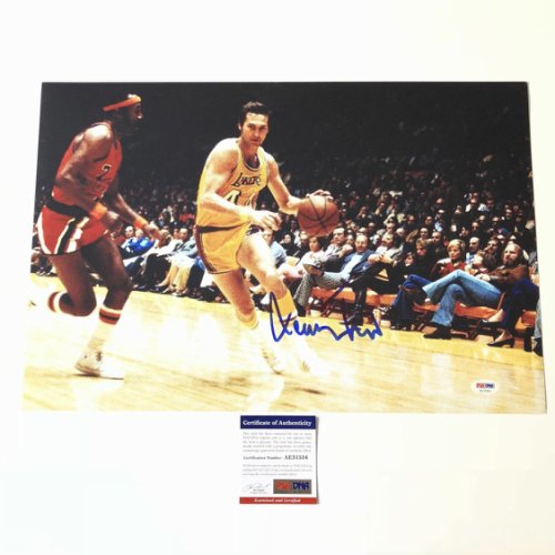 Jerry West Autographed Signed 12X18 Photo PSA/DNA Los Angeles Lakers