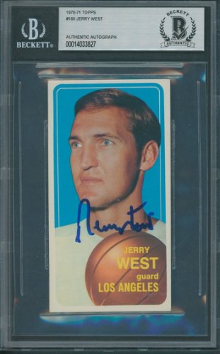 Jerry West Autographed Signed 1970/71 Topps #160 Beckett Authentic Autograph 3827