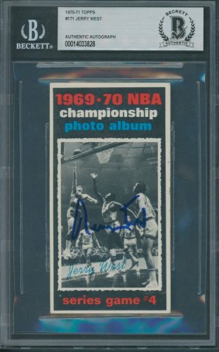 Jerry West Autographed Signed 1970/71 Topps #171 Beckett Authentic Autograph 3828