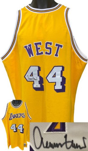 Jerry West Autographed Signed 1971-72 Los Angeles Lakers Authentic Mitchell & Ness Hardwood Classics Jersey, Size 54  " JSA #AC92231