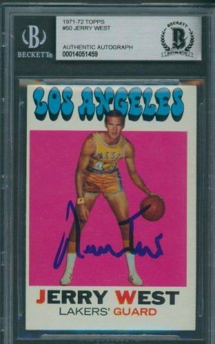 Jerry West Autographed Signed 1971/72 Topps #50 Beckett Authentic Autograph 1459