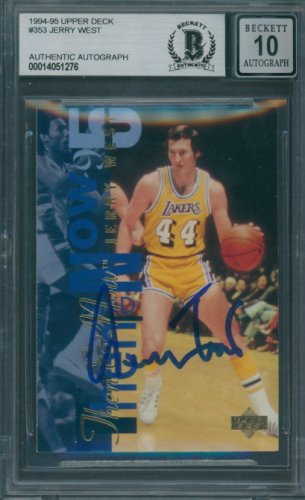 Jerry West Autographed Signed 1994/95 UDA Beckett Authentic Auto 10 1276