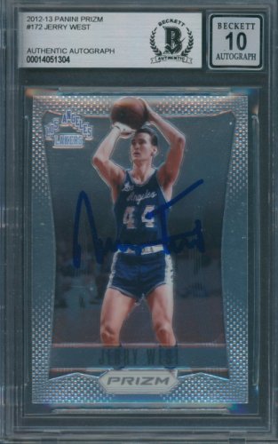 Jerry West Autographed Signed 2012/13 Panini Prizm #172 Beckett Authentic Auto 10 1304
