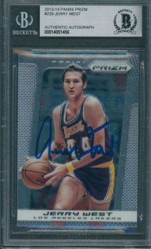 Jerry West Autographed Signed 2013/14 Panini Prizm #239 Beckett Authentic Autograph 1456