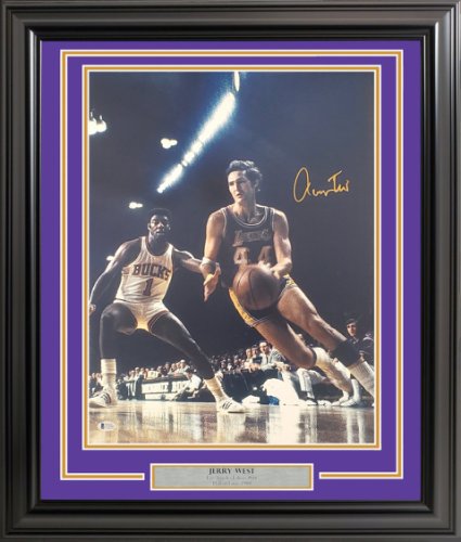 Jerry West Autographed Signed Framed 16X20 Photo Los Angeles Lakers Beckett Beckett