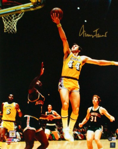 Jerry West Autographed Signed Los Angeles Lakers 16X20 Layup Pf Photo-Beckett W Holo