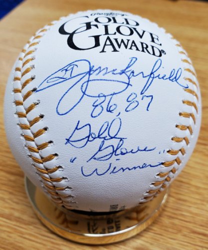 Jesse Barfield Autographed Signed Official Rawlings Gold Glove Major League Baseball - Autographs
