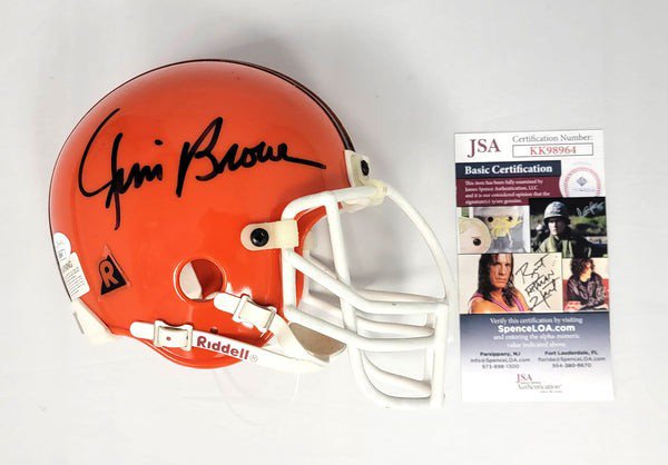 Jim Brown Autographed Signed Cleveland Browns Mini Helmet JSA Authenticated  Kk98964