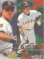 MAJESTIC  JIM EDMONDS California Angels 1995 Throwback Baseball Jersey