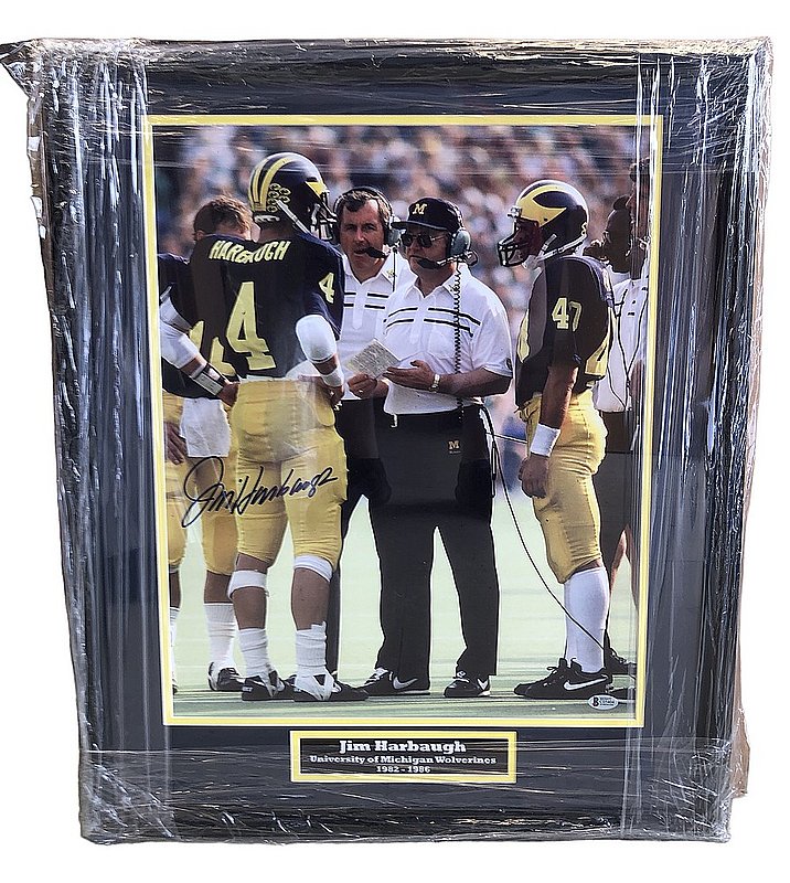 Jim Harbaugh Autographed Signed Michigan Wolverines Framed Talking