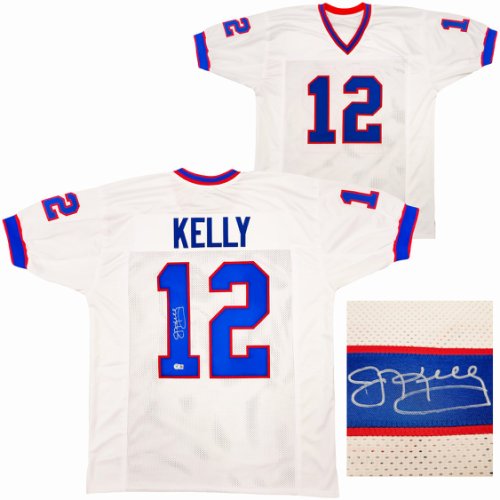 Jim Kelly Authentic Signed Blue Pro Style Framed Jersey