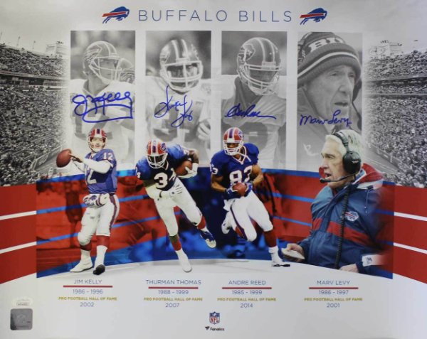 JIM KELLY AUTOGRAPHED HAND SIGNED BUFFALO BILLS UNFRAMED 8X10 PHOTO