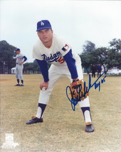 Jim Lefebvre Signed 8X10 PhotoWS Champs 65 Autograph Dodgers B/W Auto w/COA 