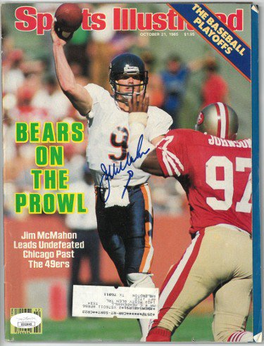 jim mcmahon autographed jersey