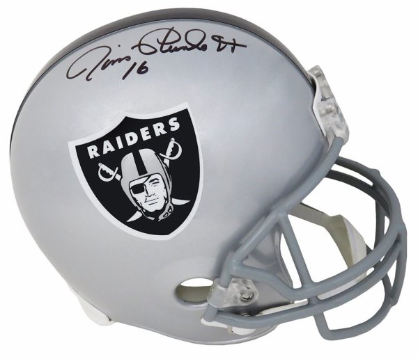 Signed raiders helmet
