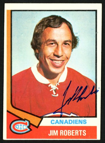 Jim Roberts Autographed Signed 1974-75 Topps Card #78 Montreal Canadiens #150081