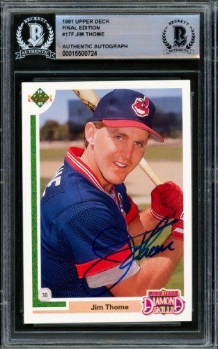 MAJESTIC  JIM THOME Cleveland Indians 1993 Cooperstown Baseball