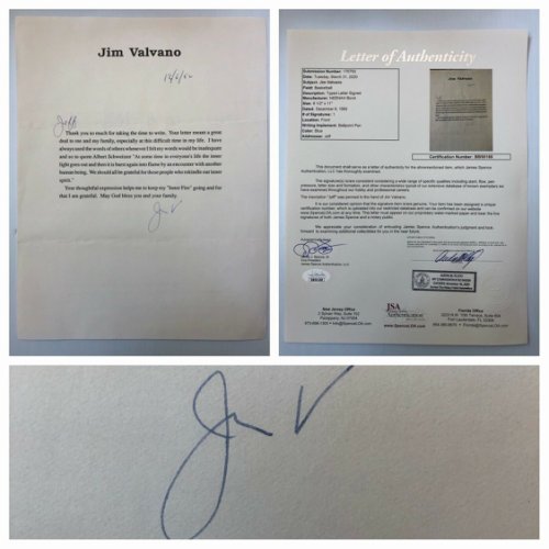 jim valvano autograph