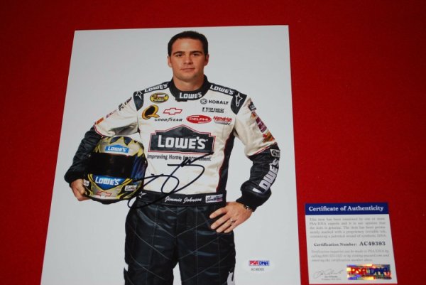 Jimmie Johnson Autographed Memorabilia Signed Photo Jersey Collectibles Merchandise