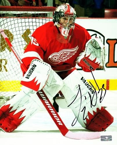 Beckett COA Authentic Autographed Jimmy Howard Red Wings Jersey Detroit All Star Goal Tender 