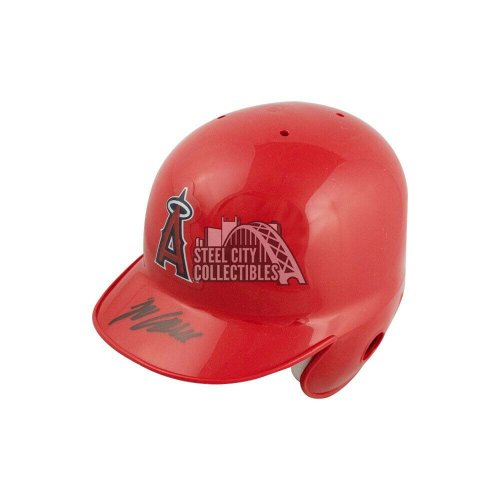 Jo Adell Autographed Signed Los Angeles Angels Mini Baseball Batting Helmet - JSA COA