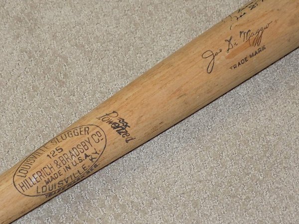 Joe Dimaggio Autographed Signed H&B Game Bat New York Yankees HOF PSA DNA