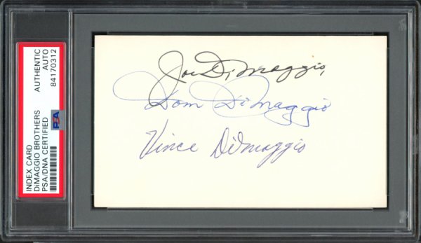 Joe DiMaggio Autographed New York Yankees Signed 14x20 Framed Baseball