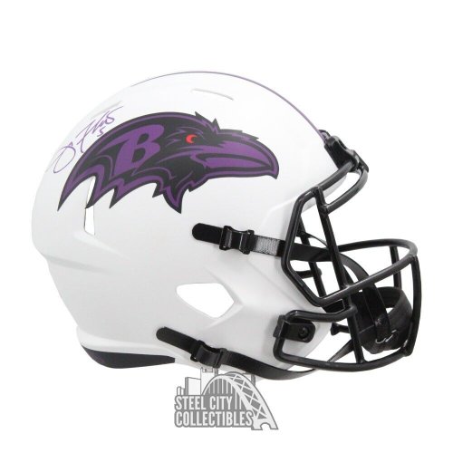 Joe Flacco Signed Baltimore Ravens Lunar Mini Helmet w/SB MVP