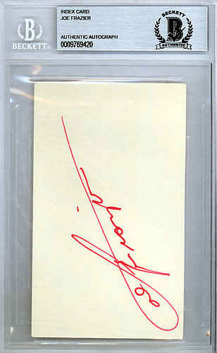 FLOYD PATTERSON SIGNED PSA/DNA 3X5 INDEX CARD CERTIFIED AUTHENTIC AUTOGRAPH