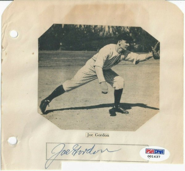 Joe Gordon Autographed Memorabilia Signed Photo, Jersey, Collectibles & Merchandise