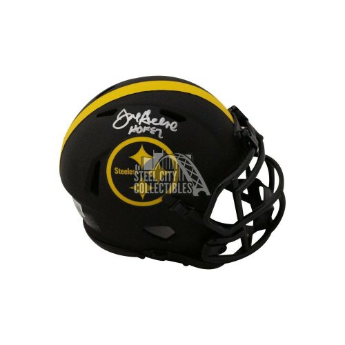 Joe Greene Autographed Signed HOF Pittsburgh Steelers Eclipse Mini Football  Helmet Beckett