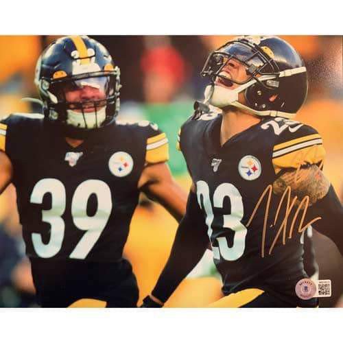 MINKAH FITZPATRICK AUTOGRAPH SIGNED BLACK PITTSBURGH STEELERS JERSEY W/ JSA