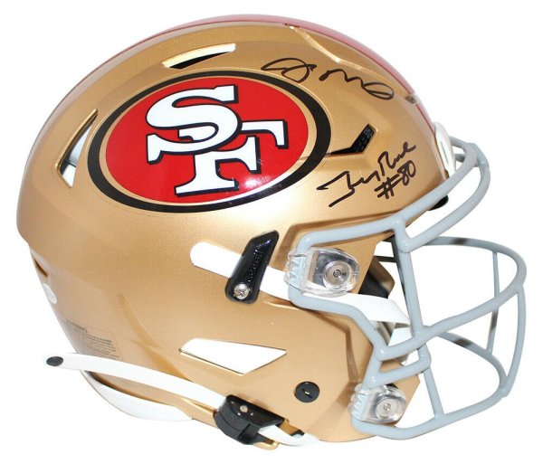 Joe Montana Autographed Signed & Jerry Rice 49Ers Authentic Speed Flex Helmet Beckett